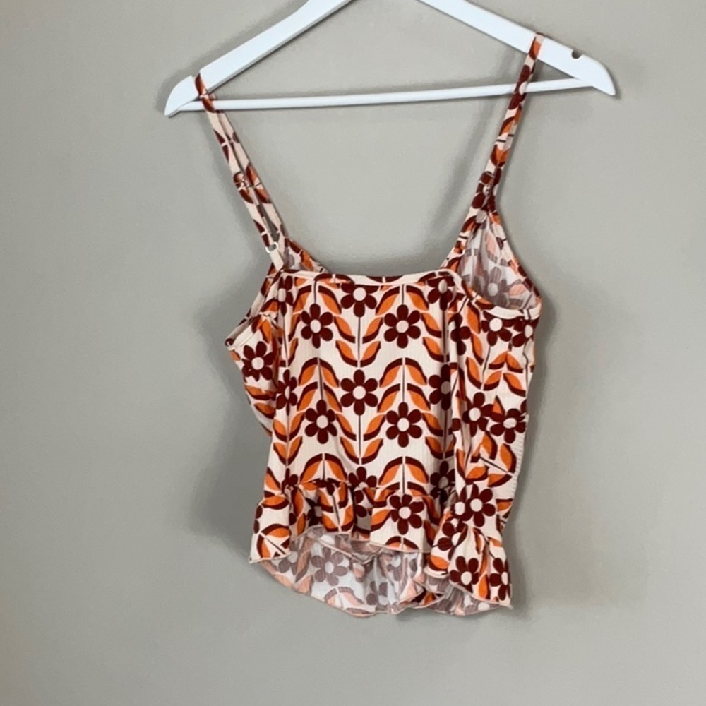 Willow & Root Retro Floral Ruffle Tank Top - Picture 4 of 8